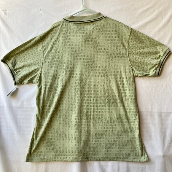 Michael Austin Golf Shirt Mens Size XL Vintage New All Over Print Green NWT - Picture 4 of 12